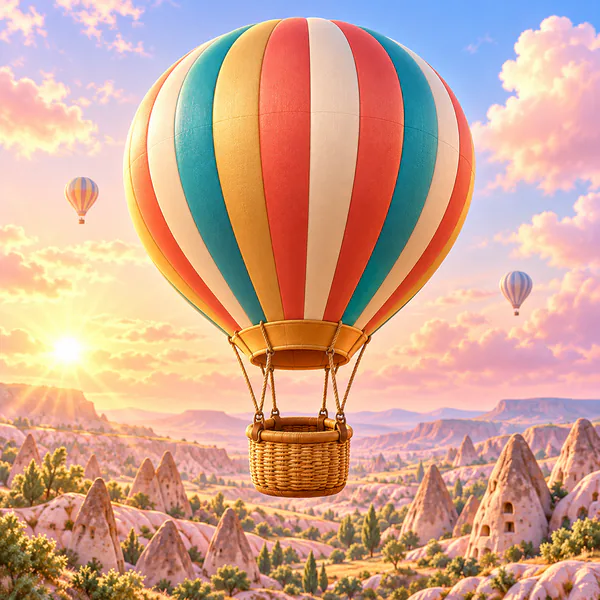 Sıcak Hava Balonu temalı kişiye özel çocuk kitabı