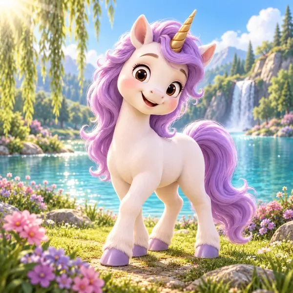 Unicorn temalı kişiye özel çocuk kitabı
