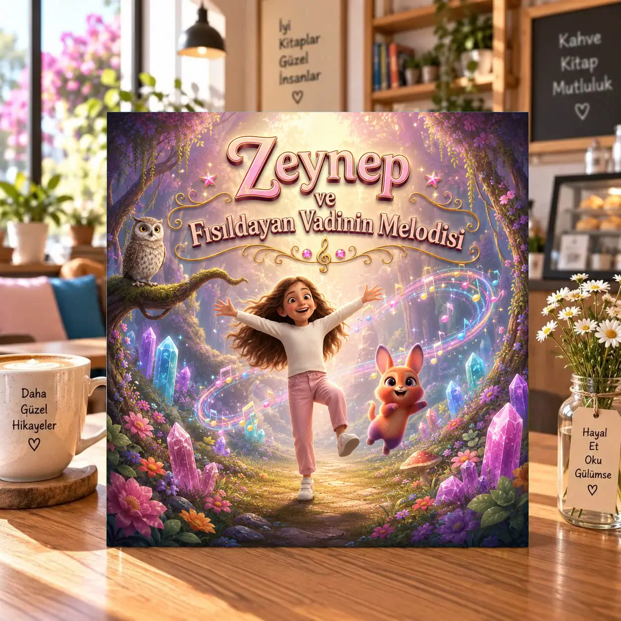 Peri temalı hikaye kitabı kapağı: Zeynep ve Fısıldayan Vadinin Melodisi