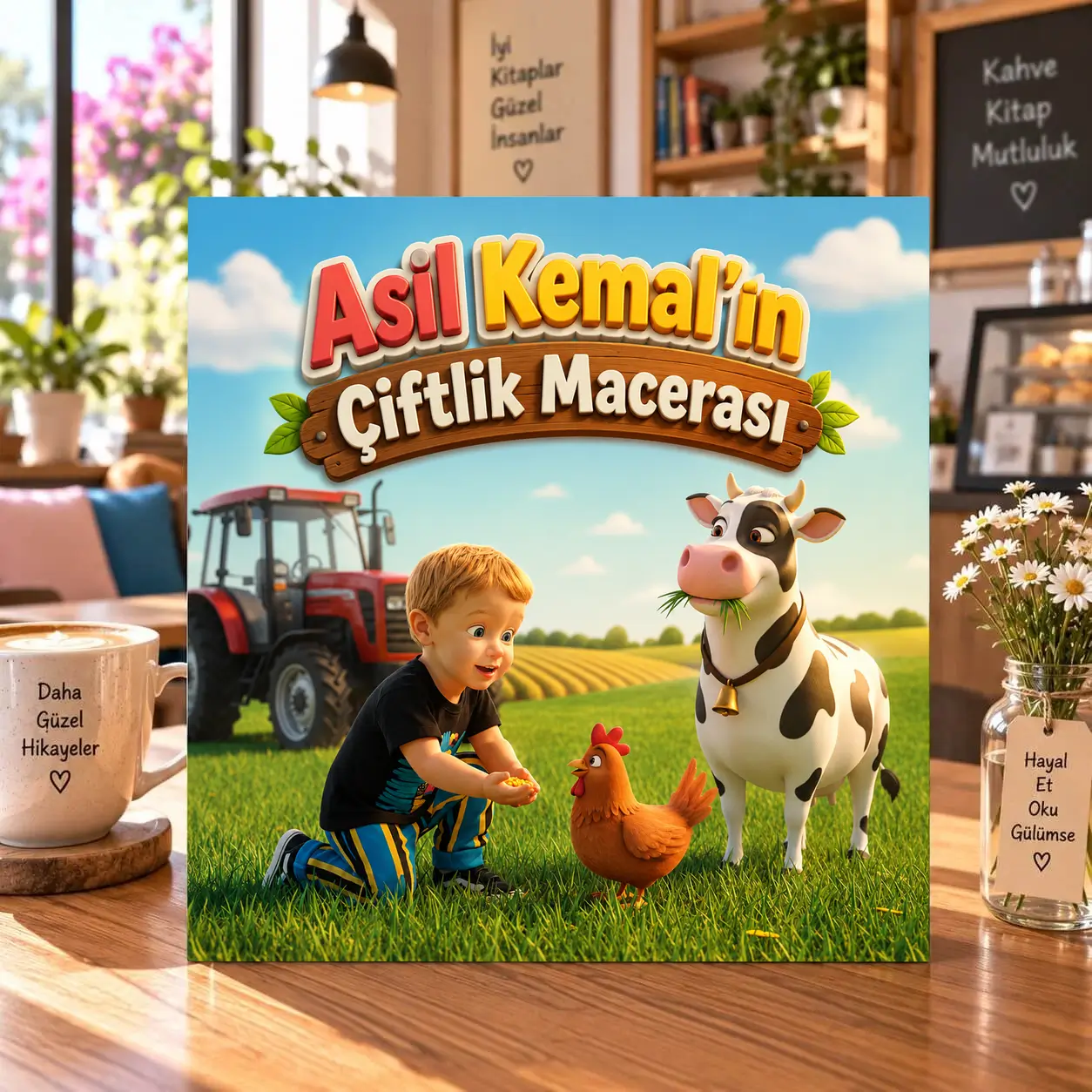 Çiftlik temalı hikaye kitabı kapağı: Asil Kemal'in Çiftlik Macerası